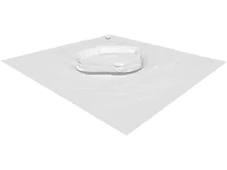 Dawes Crater 3D Model preview