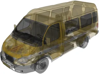 Gaz 3302 Gazel 3D Model preview