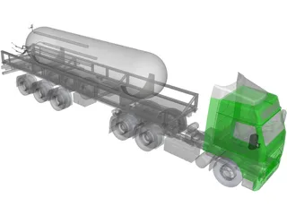 Volvo Carbon Dioxide Truck 3D Model preview