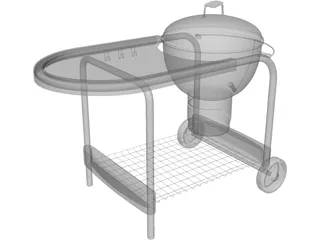 Deep Fryer BBQ Grill 3D Model preview