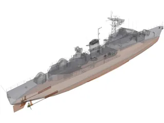 Commandant Riviere Frigate (1964) 3D Model preview