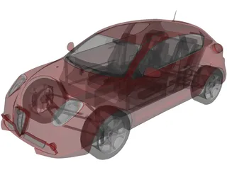 Alfa Romeo Mito 3D Model preview