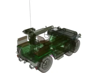 M151 A2 [+Tow Missile Launcher] 3D Model preview