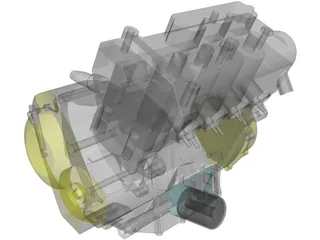 Honda CBR-600RR Engine (2005) 3D Model preview