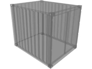 Container 10ft Shipping 3D Model preview