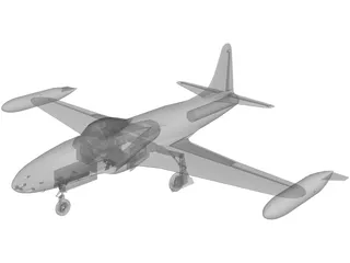 Lockheed F-80 Shooting Star 3D Model preview