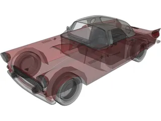 Ford Thunderbird (1955) 3D Model preview
