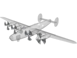 Consolidated B-24 Liberator 3D Model preview