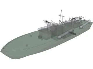 PT 109 Boat 3D Model preview