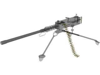Browning 50 caliber 3D Model preview