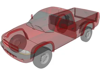 Dodge Dakota Sport Regular Cab V8 (1999) 3D Model preview