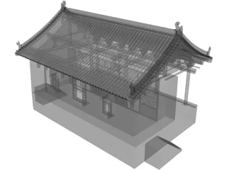 Chinese Ancient Stage 3D Model preview