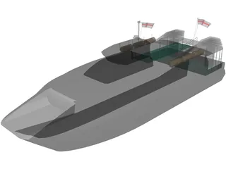 Catamaran 3D Model preview