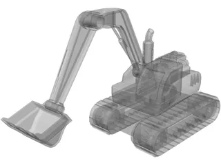 Excavator 3D Model preview