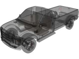 Ford F-250 Regular Cab (2009) 3D Model preview