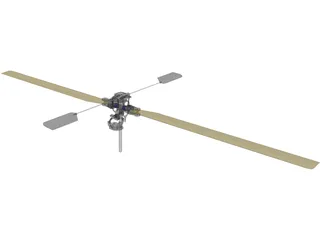 RC Rotorhead Rotorkop Raptor 30 3D Model preview