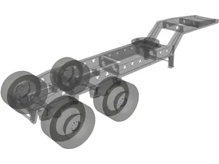Trailer 2 Axle 3D Model preview