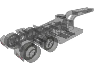 Trailer 3 Axle 3D Model preview