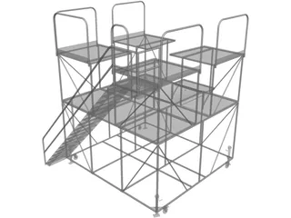 CL-215 Maintenence Scaffold 3D Model preview