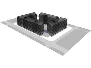 Office Building Justice City Madrid 3D Model preview