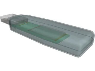 Z-Drive USB Thumbdrive 3D Model preview