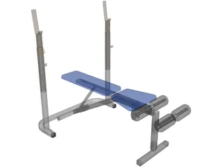 Bench Press 3D Model preview