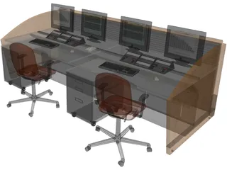 NOC Workstation 3D Model preview