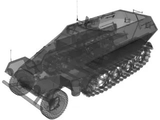 SdKfz 251/1 Hanomag 3D Model preview