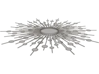 Raindrop Mirror 3D Model preview