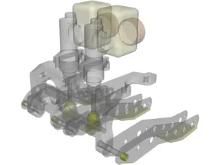 Tilton Floor-Mount Pedal Assembly 3D Model preview
