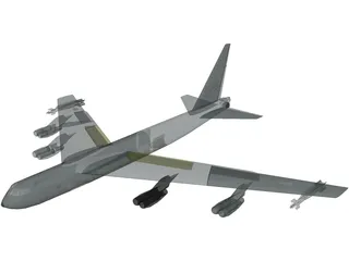 Boeing B-52 Stratofortress 3D Model preview