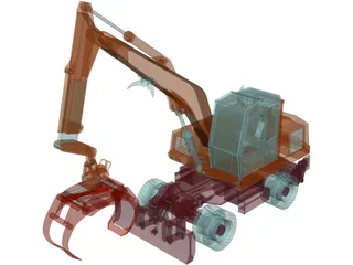 Minelli cm190 Excavator 3D Model preview