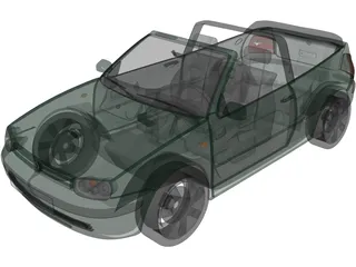 Volkswagen Golf Cabrio 3D Model preview