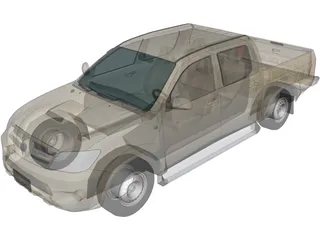 Toyota Hilux Extended Cab 3D Model preview