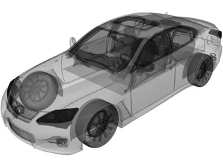 Lexus IS-F (2009) 3D Model preview