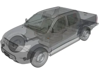 Toyota Hilux Crew Cab 2.5 STD 3D Model preview