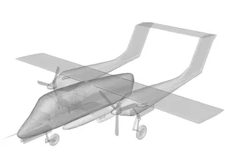 OV-10 3D Model preview