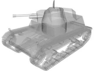 Polish Tank (1939) 3D Model preview