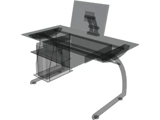 Computer Station 3D Model preview