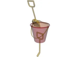 Sand Bucket 3D Model preview