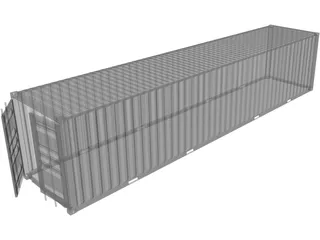 Shipping Container 40x08x08 3D Model preview