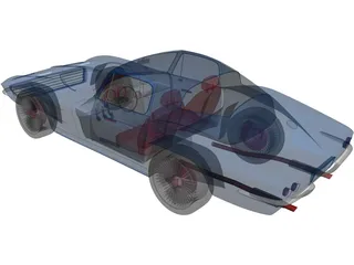 Chevrolet Corvette Stingray (1964) 3D Model preview