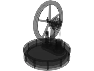 Miser Stirling Engine 3D Model preview
