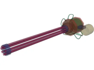 Gatlin Gun 3D Model preview
