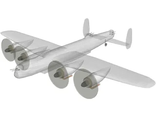 Avro Lancaster 3D Model preview