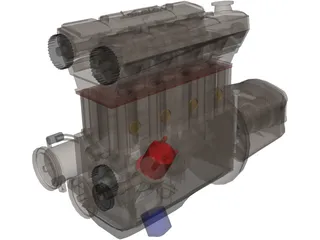 V8 Engine 3D Model preview
