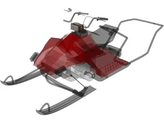 Snowmobile 3D Model preview