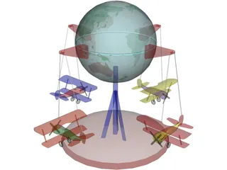 Toy Carousel 3D Model preview