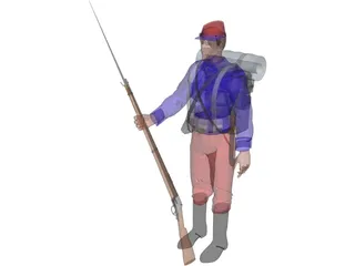 Soldier (1879) 3D Model preview