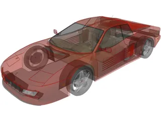 Ferrari Testarossa (1984) 3D Model preview